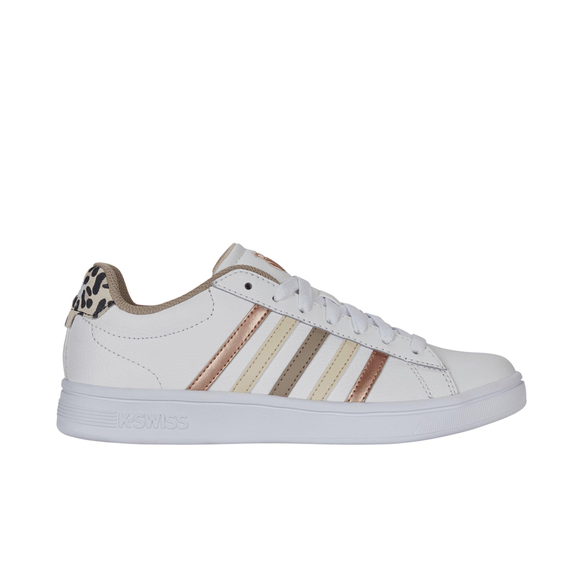 K-Swiss Court Tiebreak II "White/Leo/White" Women's Shoe - WHITE/LEO